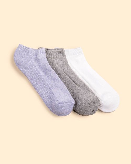 Calcetines Pack x 3 Mujer Mitzy Lila/Blanco/Gris