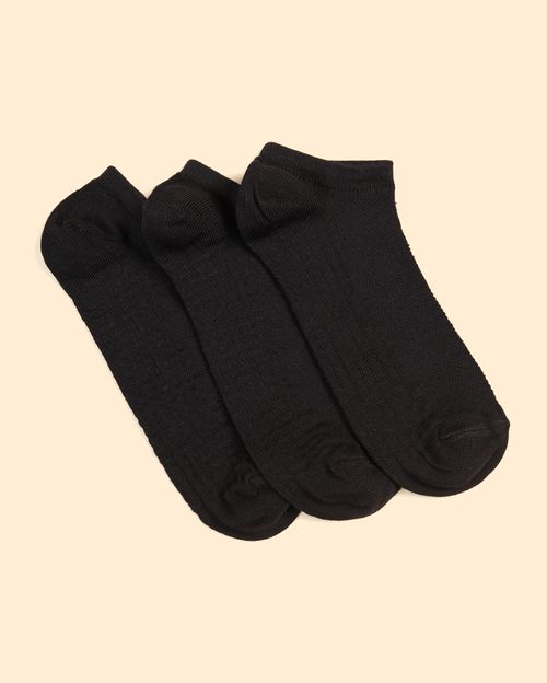 Calcetines Pack x 3 Mujer Mitza Negro