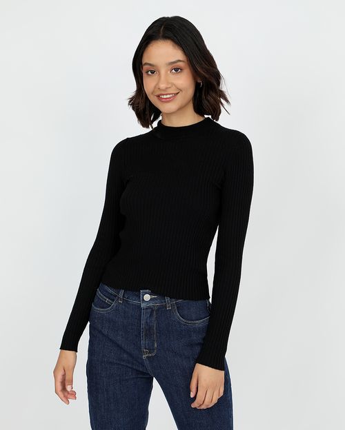 Chompa Mujer Alto Negro
