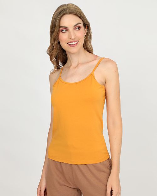 Top Mujer Rubí Core Tiras Mostaza