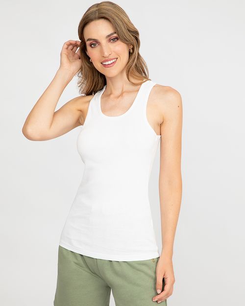 Top Mujer Mey Core Blanco