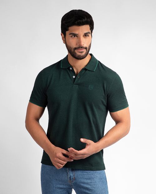 Polo Cuello Camisa Hombre Ashyto Verde Trellis