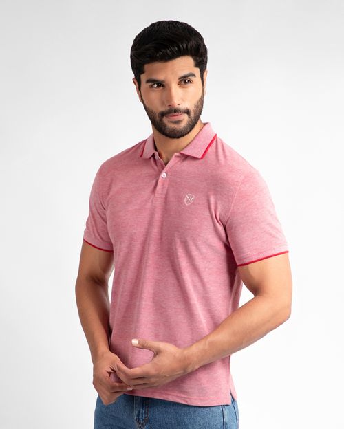 Polo Cuello Camisa Hombre Ashyto Rojo