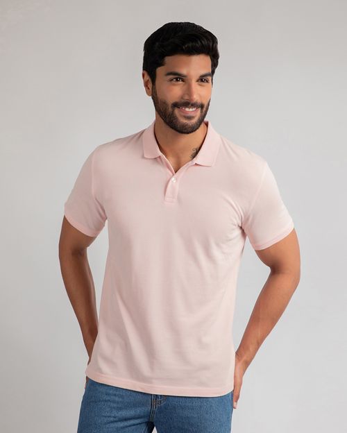 Polo Cuello Camisa Hombre Renato Rosado