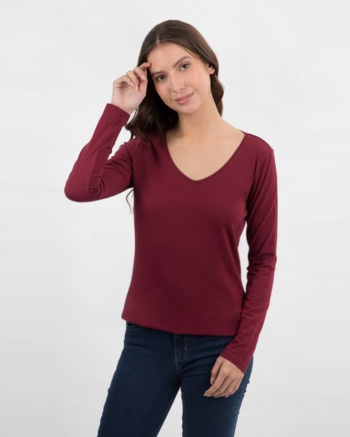 Polo Mujer Mariluna Core Borgoña