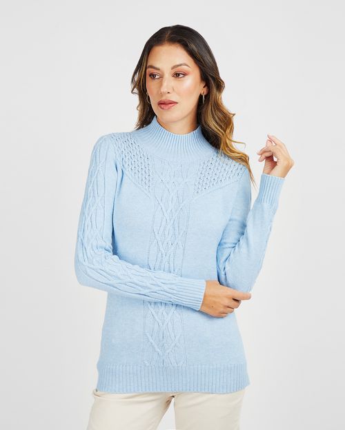 Chompa Mujer Mora Celeste Royal