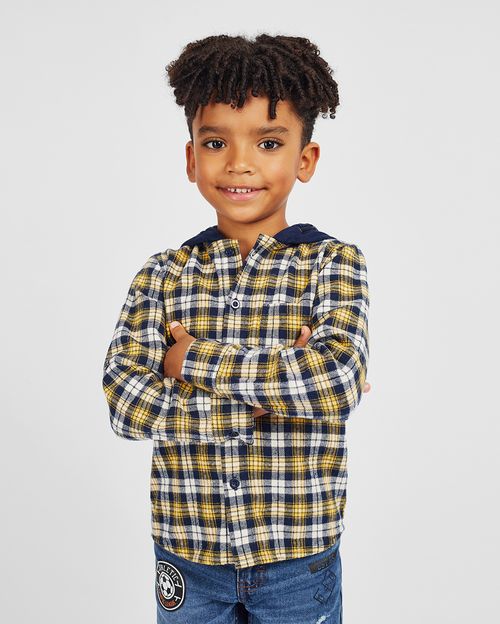 Camisa Niño Carlos Amarillo y Azul