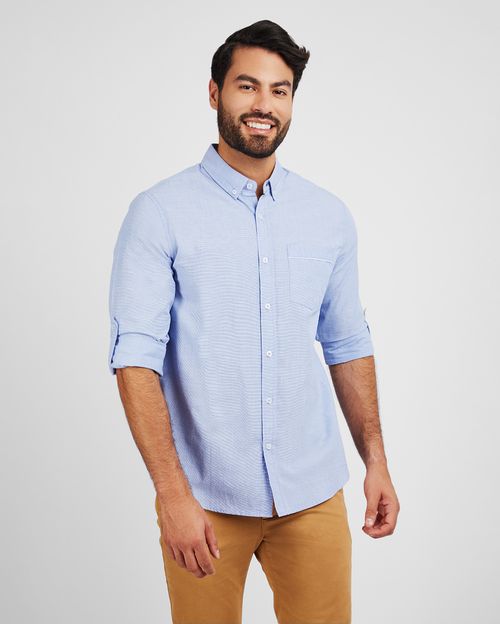 Camisa Hombre Tulio Azul Violeta