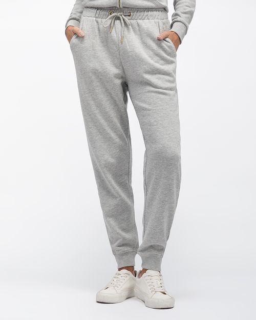 Jogger Mujer Rosa Core Gris Fit Poly Htr