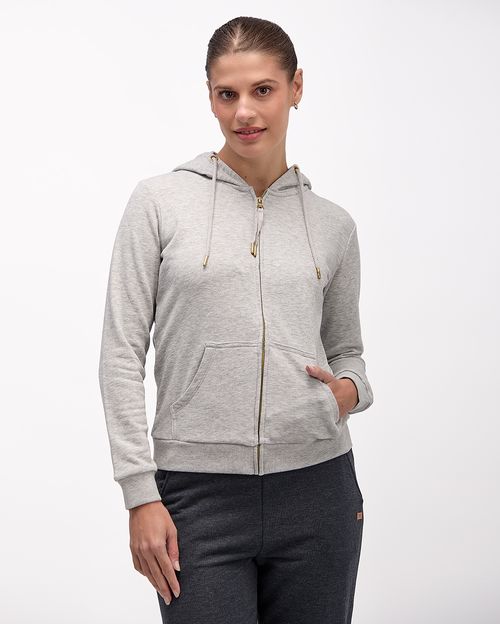 Casaca Mujer Mary Core Gris Fit Poly