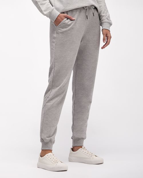 Jogger Mujer Teresa Core Gris Fit Poly