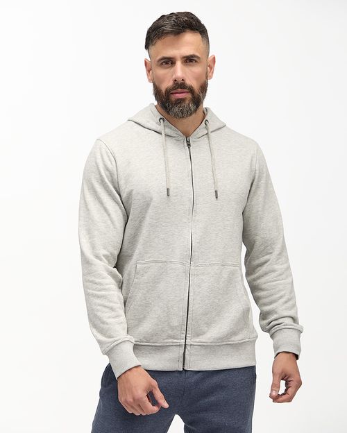 Casaca Hombre Carlos Core Gris Fit Poly