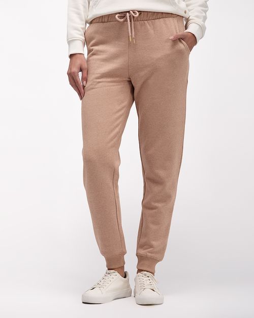 Jogger Mujer Rosa Core Beige Melange