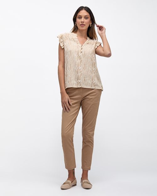 Blusa Mujer Rubi Print Beige