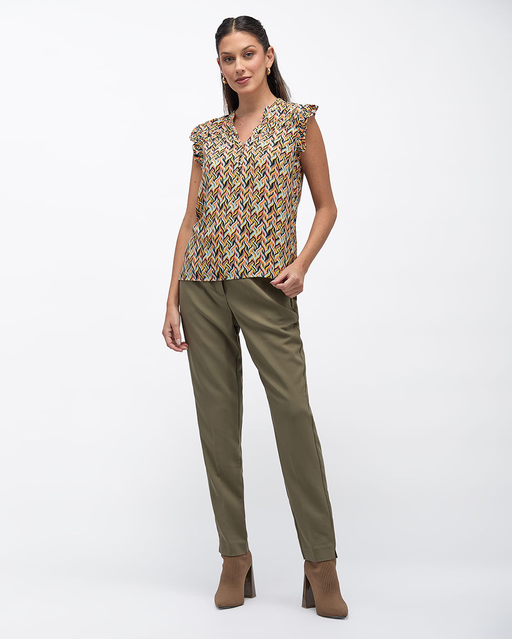 Blusa-Mujer-Rubi-Print-Naranja-Papaya-S