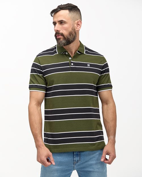 Polo Cuello Camisa Hombre Saylor Verde Bosque