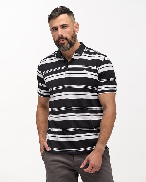 Polo Cuello Camisa Hombre Saylor Negro