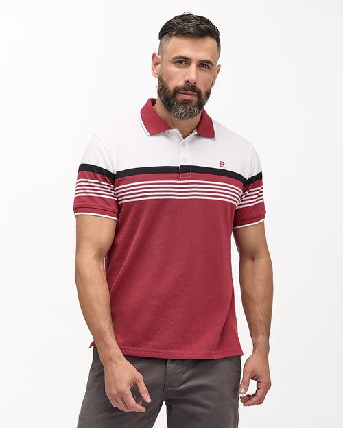 Polo Cuello Camisa Hombre Saylor Guinda
