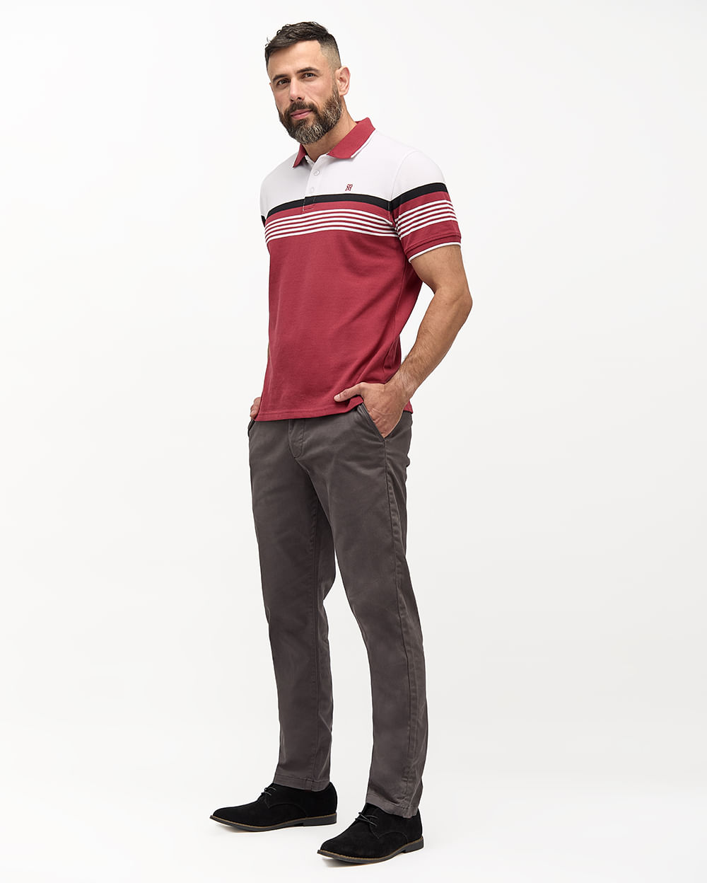 Polo-Cuello-Camisa-Hombre-Saylor-Guinda-M