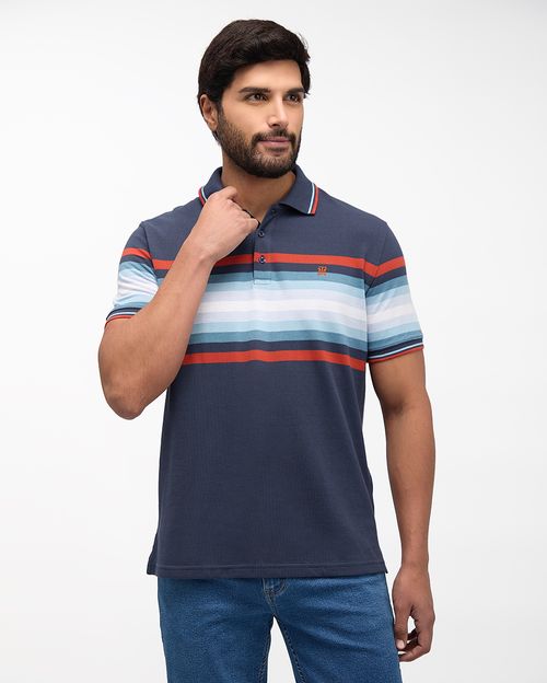 Polo Cuello Camisa Hombre Saylor Azul Campana