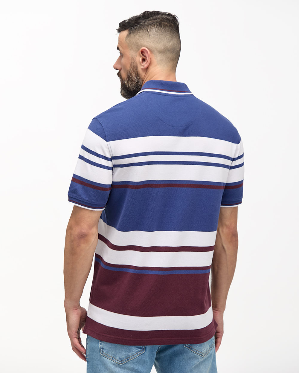 Polo-Cuello-Camisa-Hombre-Saylor-Borgoña-M