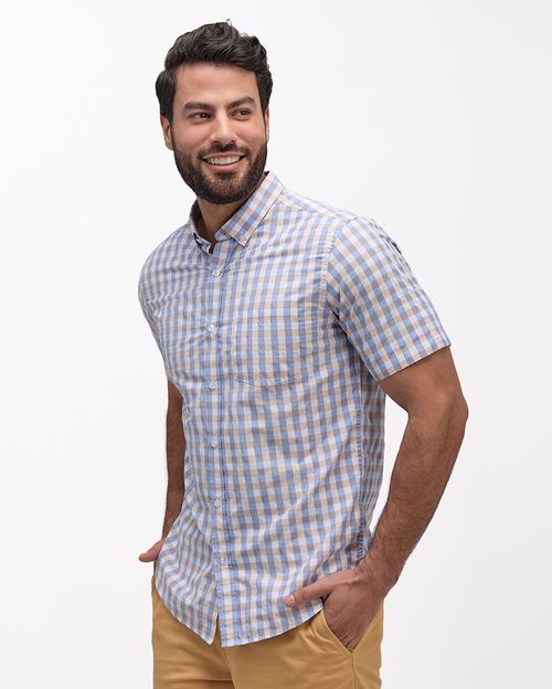 Camisa Hombre Ruben Azul Frio