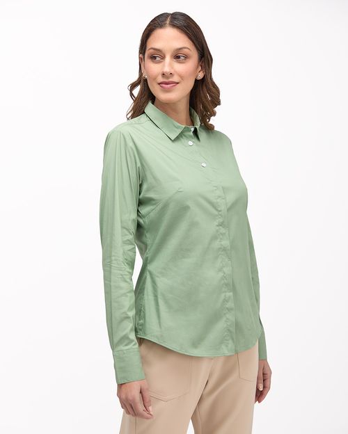 Blusa Mujer Elsa Solid Verde Frost