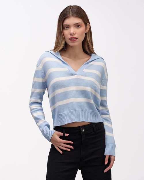 Chompa Mujer New Close Celeste