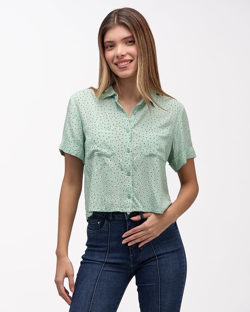 Blusa Mujer Newesma Verde Empolvado