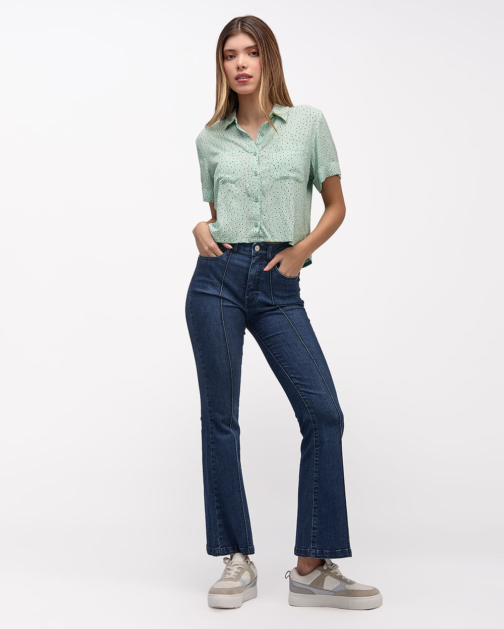 Blusa-Mujer-Newesma-Verde-Empolvado-S