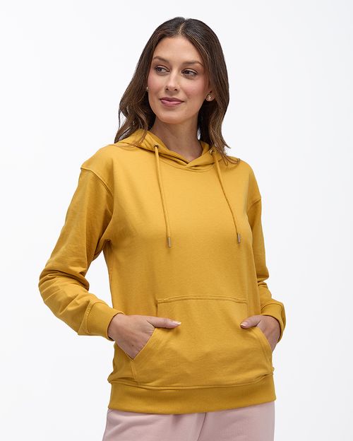 Polera Alejandra con Capucha Mujer Amarillo