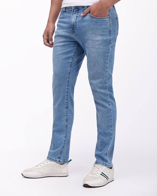 Jean Hombre Bruno Azul Medio