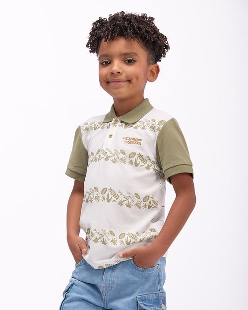 Polo Cuello Camisa Niño Gillermo Verde Salvia