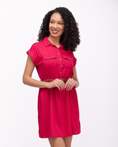 Vestido Mujer Indira Solid Fucsia Berry