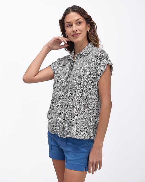 Blusa Mujer Natzuki Print Blanco Optico