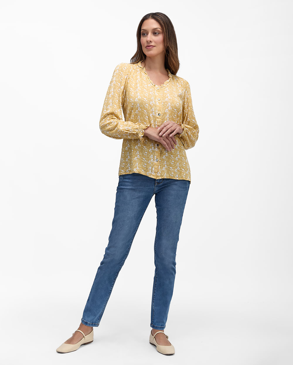 Blusa-Mujer-Agatha-Print-Beige-Crema-S