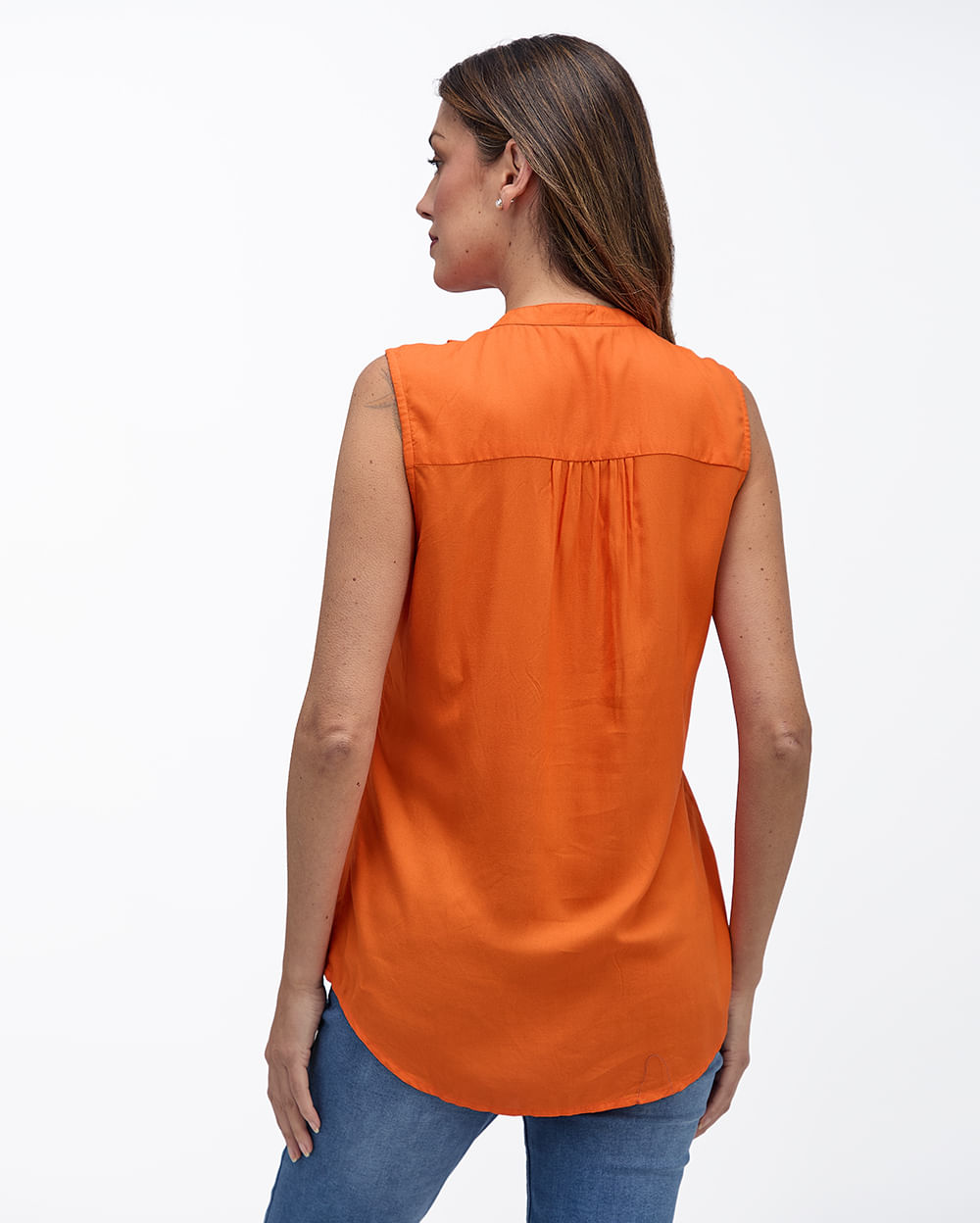 Blusa-Mujer-Rubi-Solid-Naranja-Fuerte-S