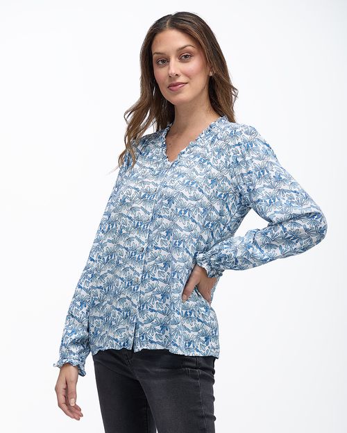 Blusa Mujer Agatha Print Azul Mora