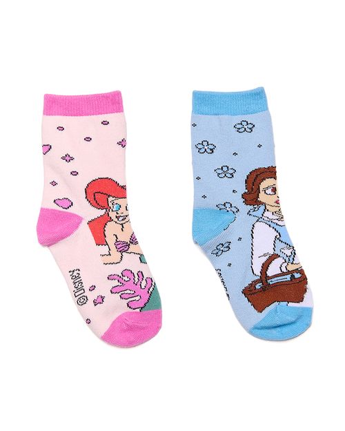 Calcetines Pack X 2 Niña Mora Celeste/Lila