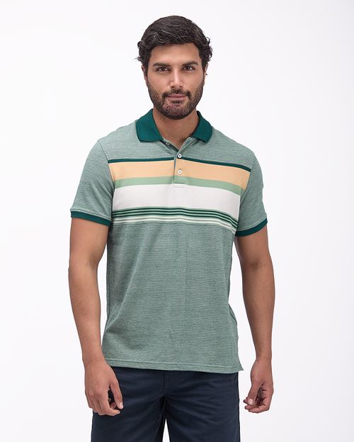 Polo Cuello Camisa Hombre Christian Verde Alga