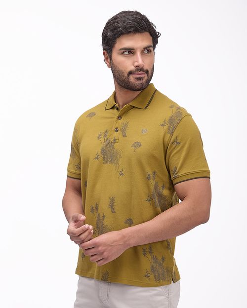 Polo Cuello Camisa Hombre Fransis Verde Alga