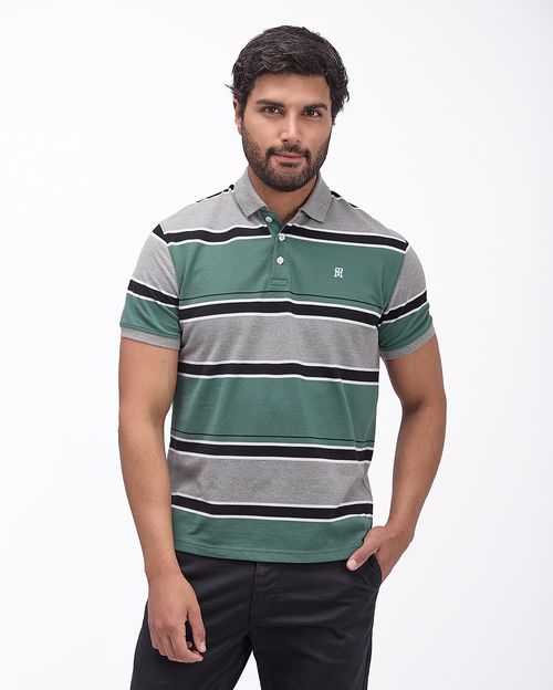 Polo Cuello Camisa Hombre Saylor Verde Bronze