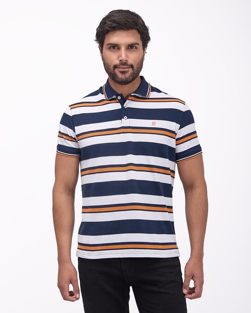 Polo Cuello Camisa Hombre Saylor Azul Real