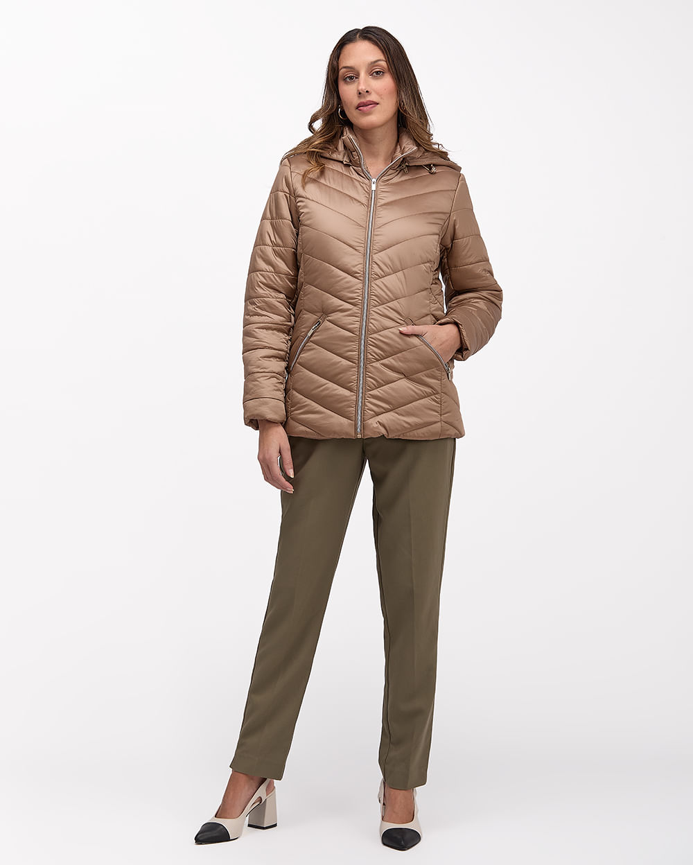 Casaca-Mujer-Karoline-Beige-Tabaco-S