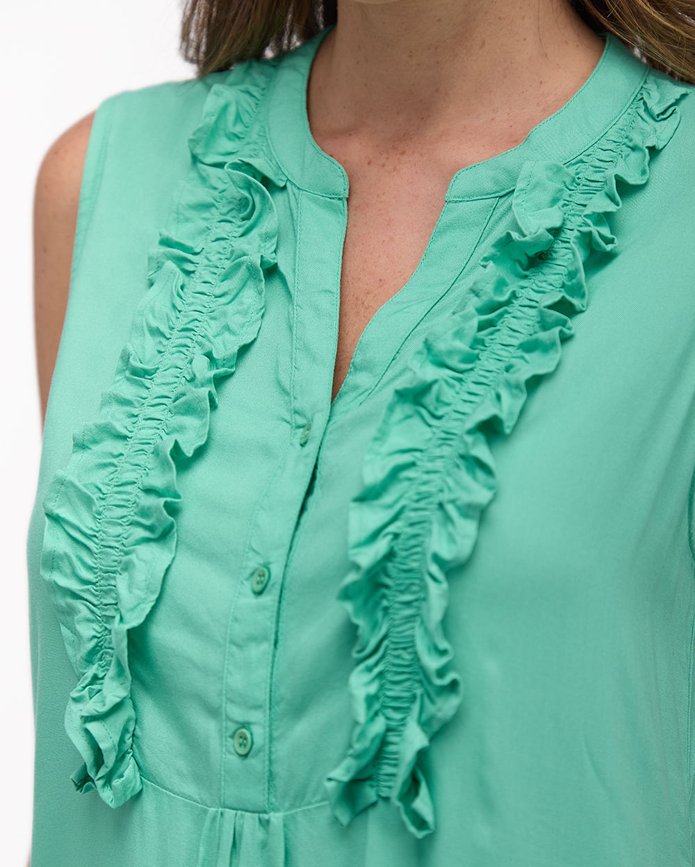 Blusa-Mujer-Rubi-Solid-Verde-Neptuno-S