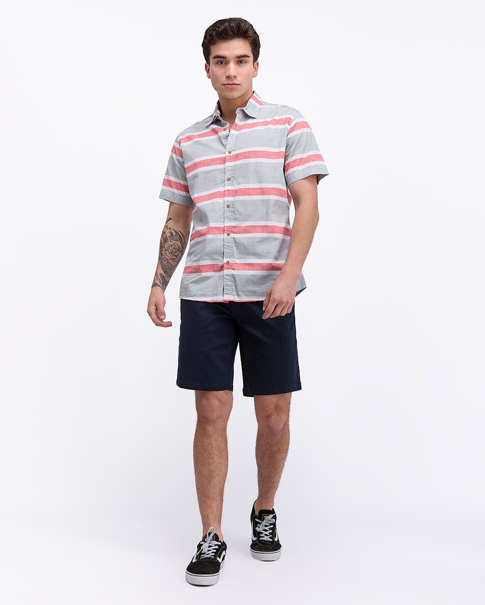 Camisa-Hombre-Tulio-Gris-Melange-M