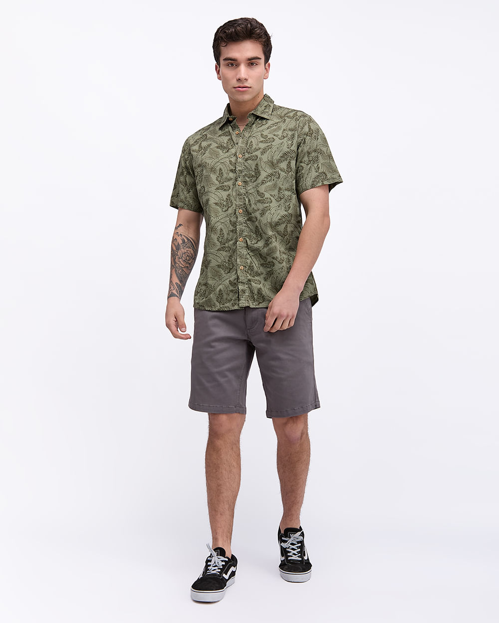 Camisa-Hombre-Tulio-Verde-Olivo-M