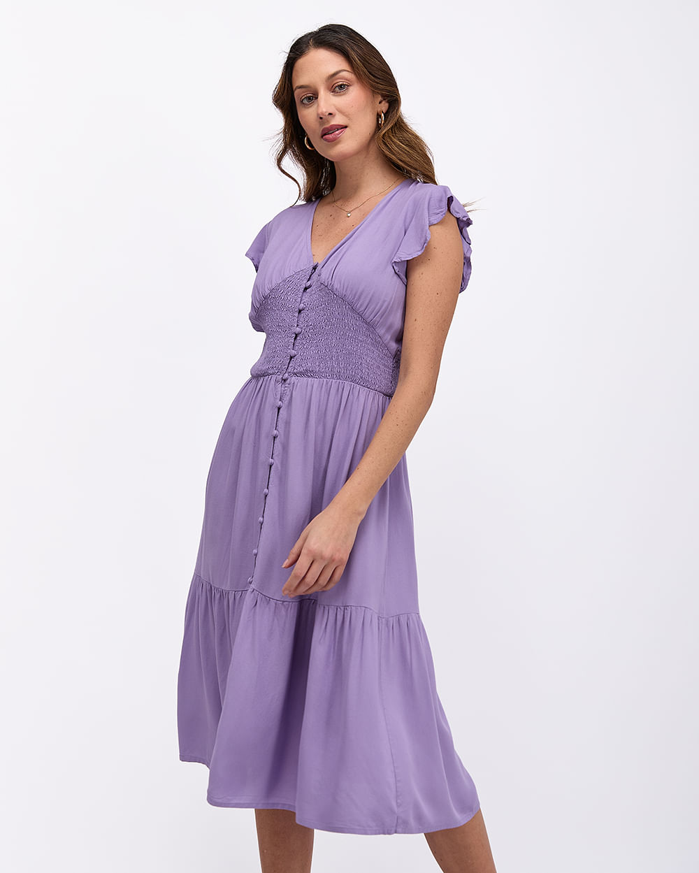 Vestido-Mujer-Leonor-Solid-Lila-S