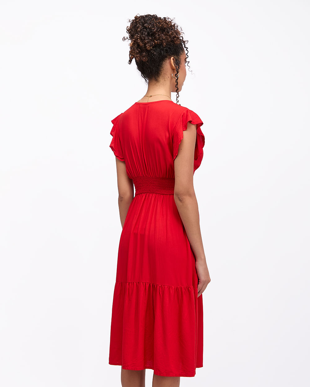 Vestido-Mujer-Leonor-Solid-Rojo-Flama-S