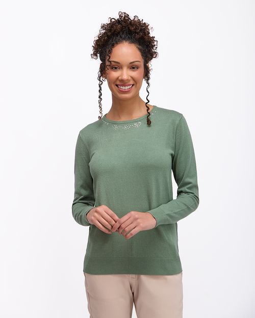 Chompa Mujer Namora Verde Frost